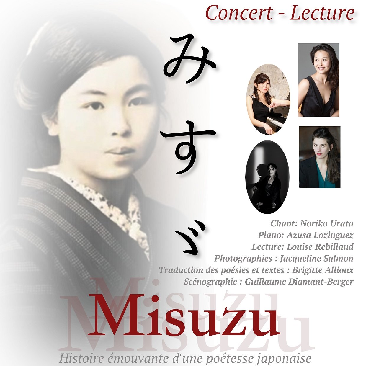 Soutien au concert conférence « Misuzu, Histoire émouvante d'une poétesse japonaise »