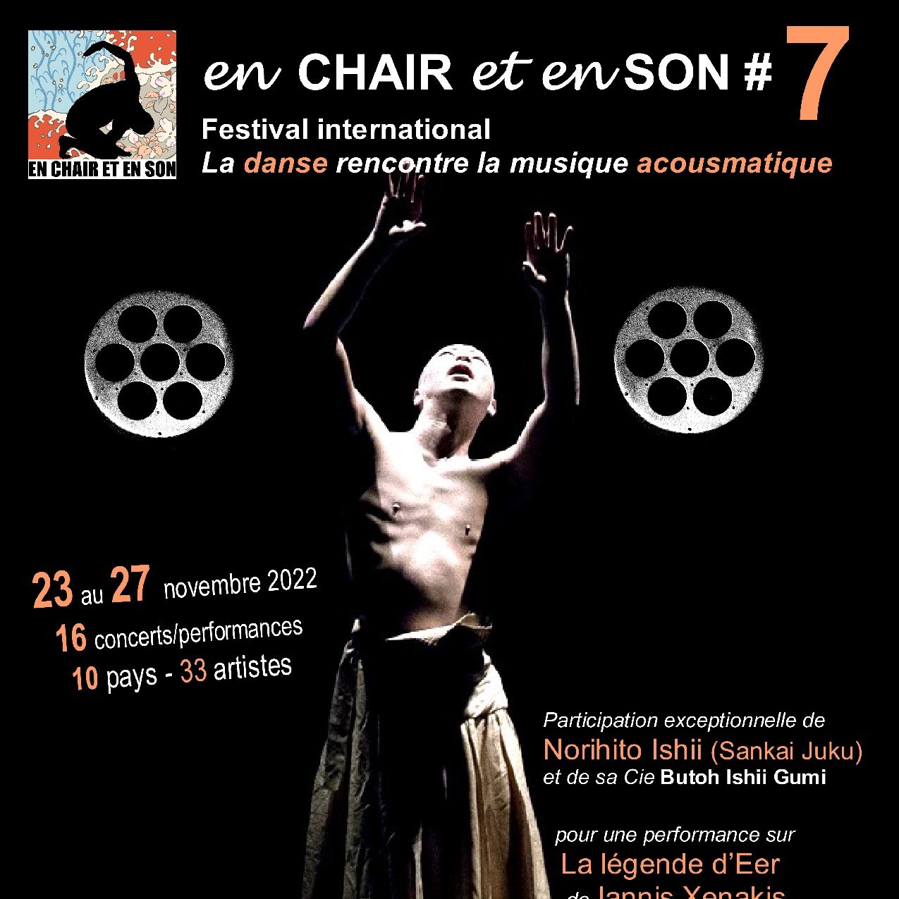 Invitation de danseurs de buto au Festival en Chair et en son
